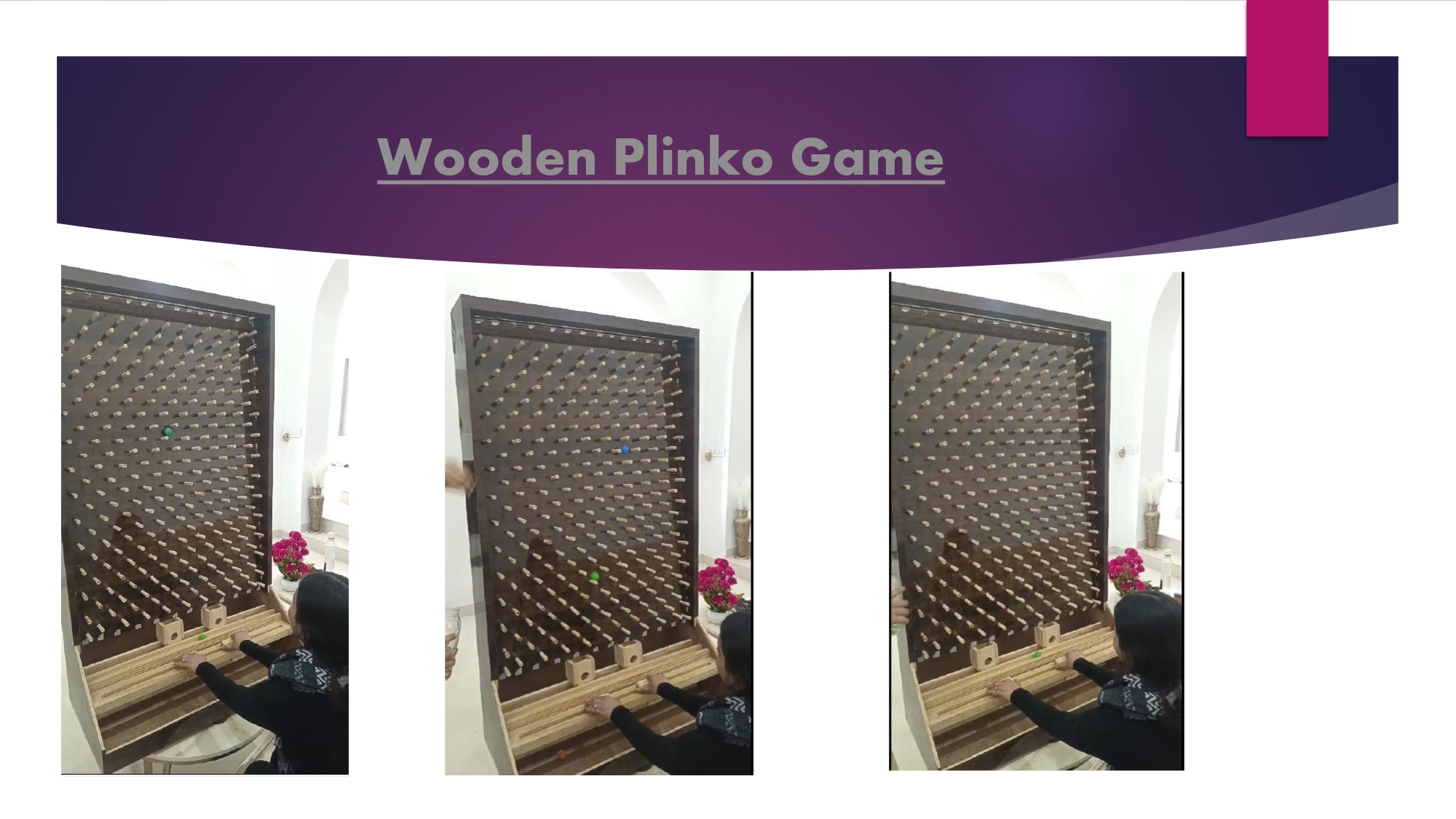 Plinko Game - wooden carnival game rental India - Ahmedabad Event Management